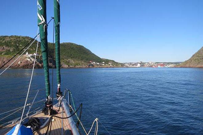 Aventura makes landfall at St John’s - 2014 Blue Planet Odyssey © Cornell Sailing Events